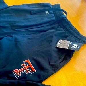 NWT Black Russell Athletic Pants with Texas Tech logo